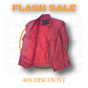 Women's Bold Red Cropped Leather Jacket – Eliteverse Street Luxe