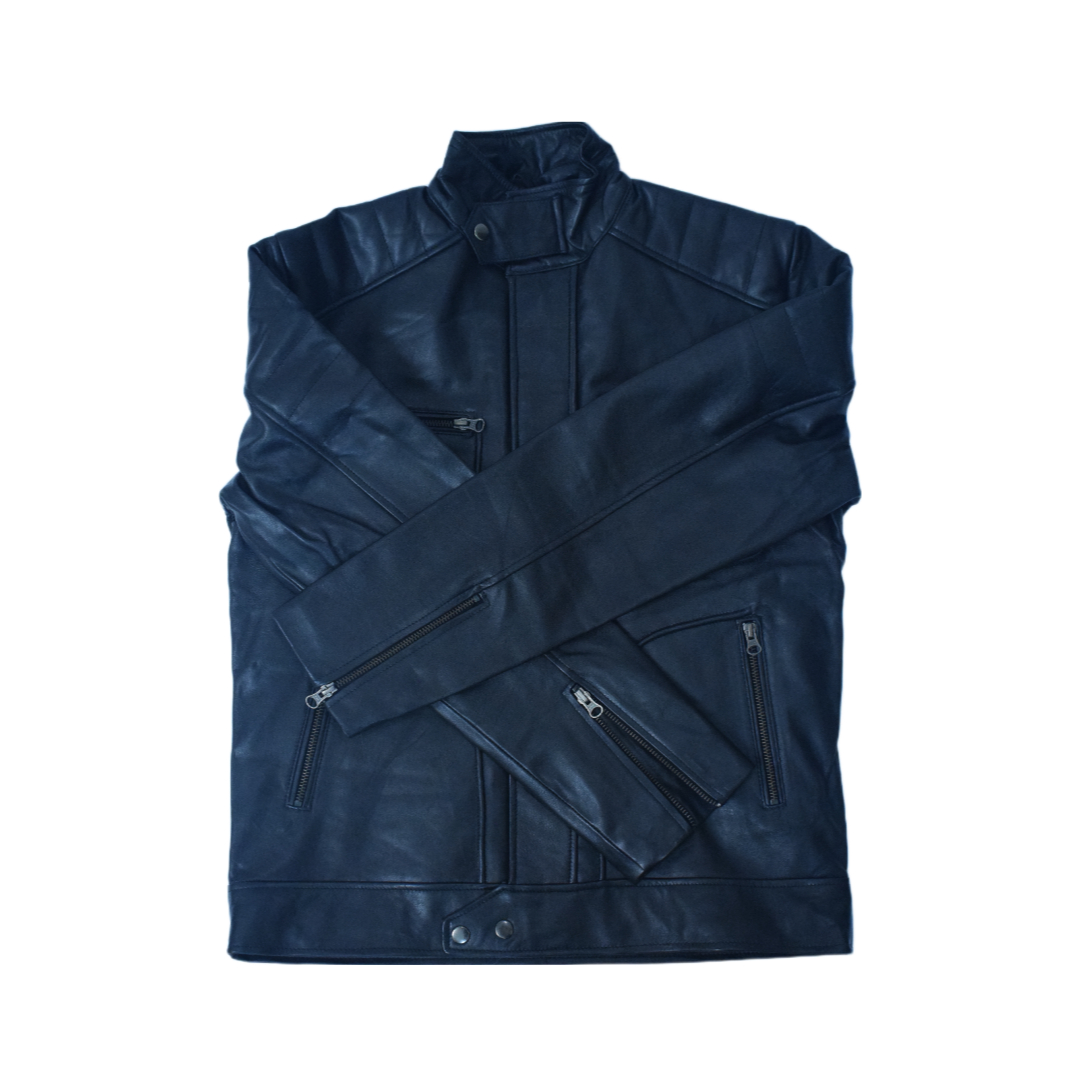 Eliteverse Men’s Black Adventure Leather Jacket – Four Pocket Design & Premium Matte Finish - Image 2